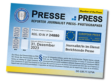 PKW Presseschild